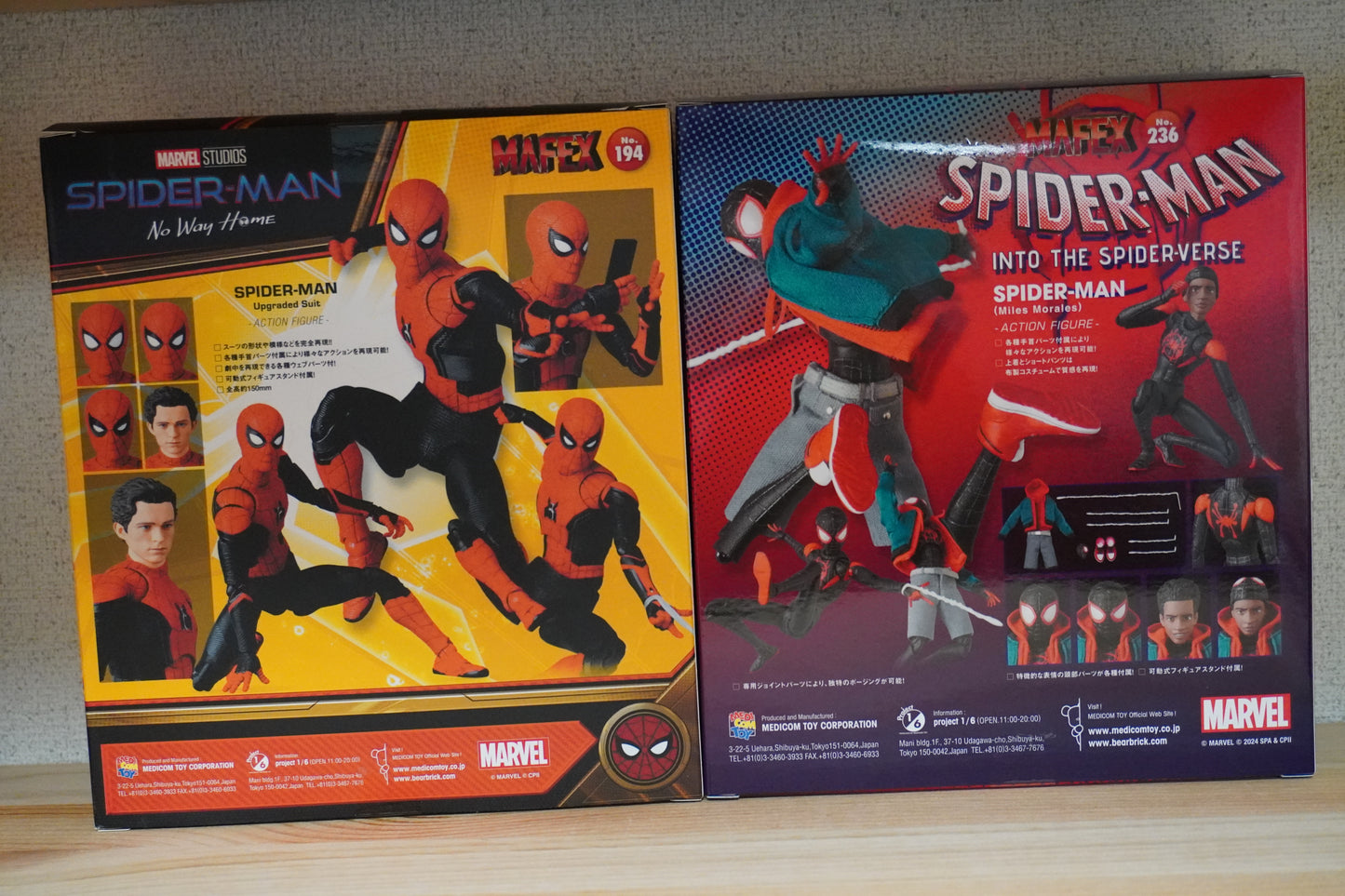 MAFEX No.194 & No.236 SPIDER-MAN Upgraded Suit (No Way Home) & Miles Morales Ver