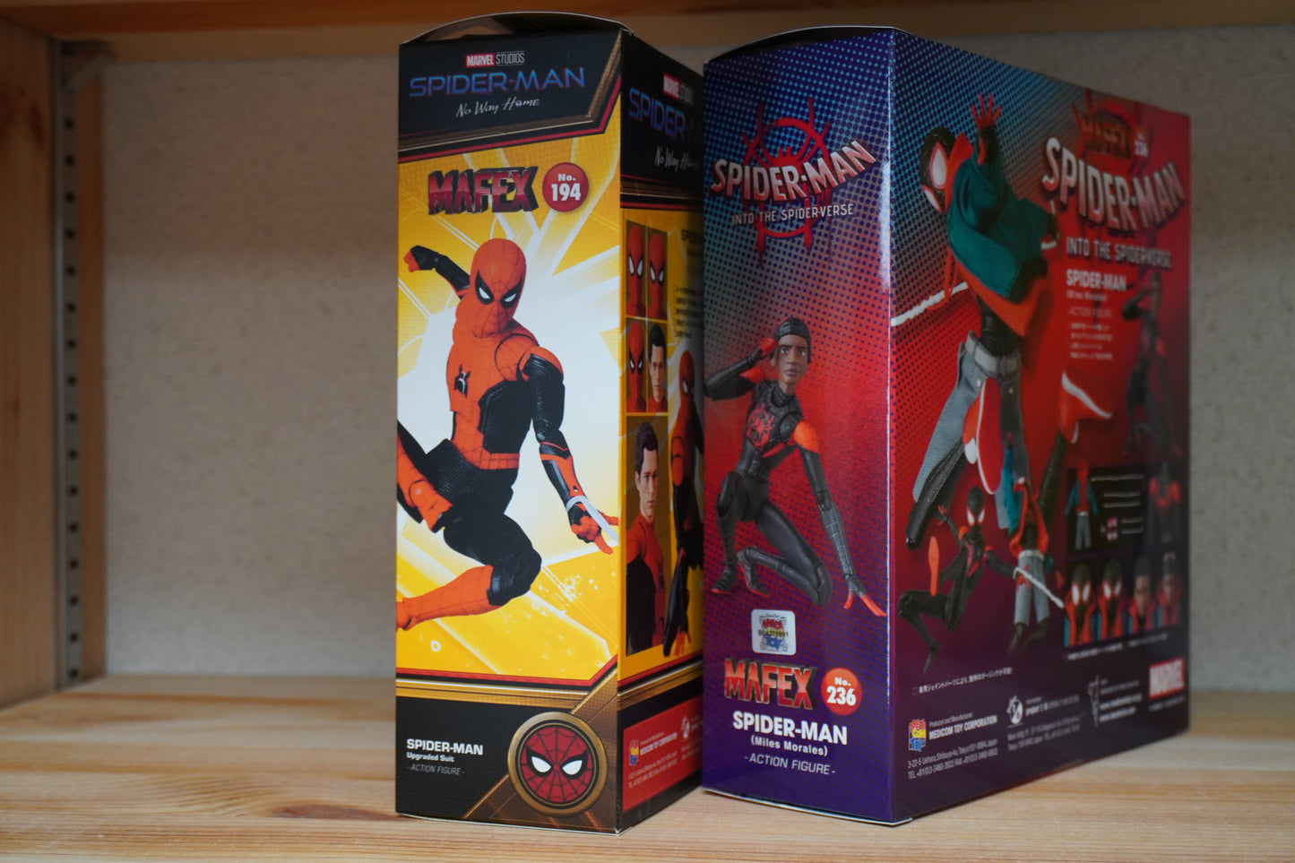 MAFEX No.194 & No.236 SPIDER-MAN Upgraded Suit (No Way Home) & Miles Morales Ver