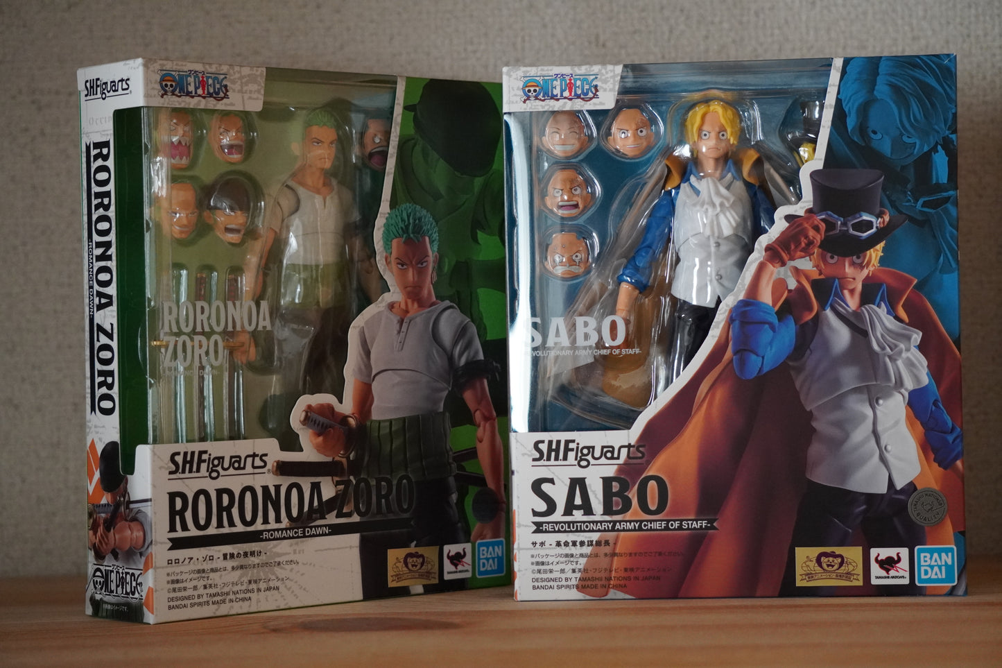 S.H.Figuarts One Piece Sabo & Zoro Romance Dawn Bandai TAMASHII NATIONS JAPAN