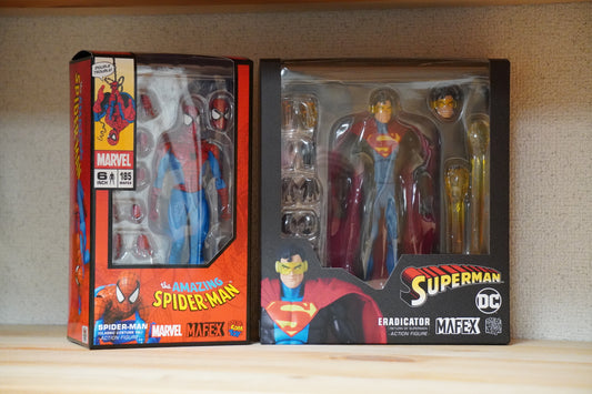 MAFEX Eradicator (Return of Superman) & No.185 Spider-Man (Classic Ver.) Figure