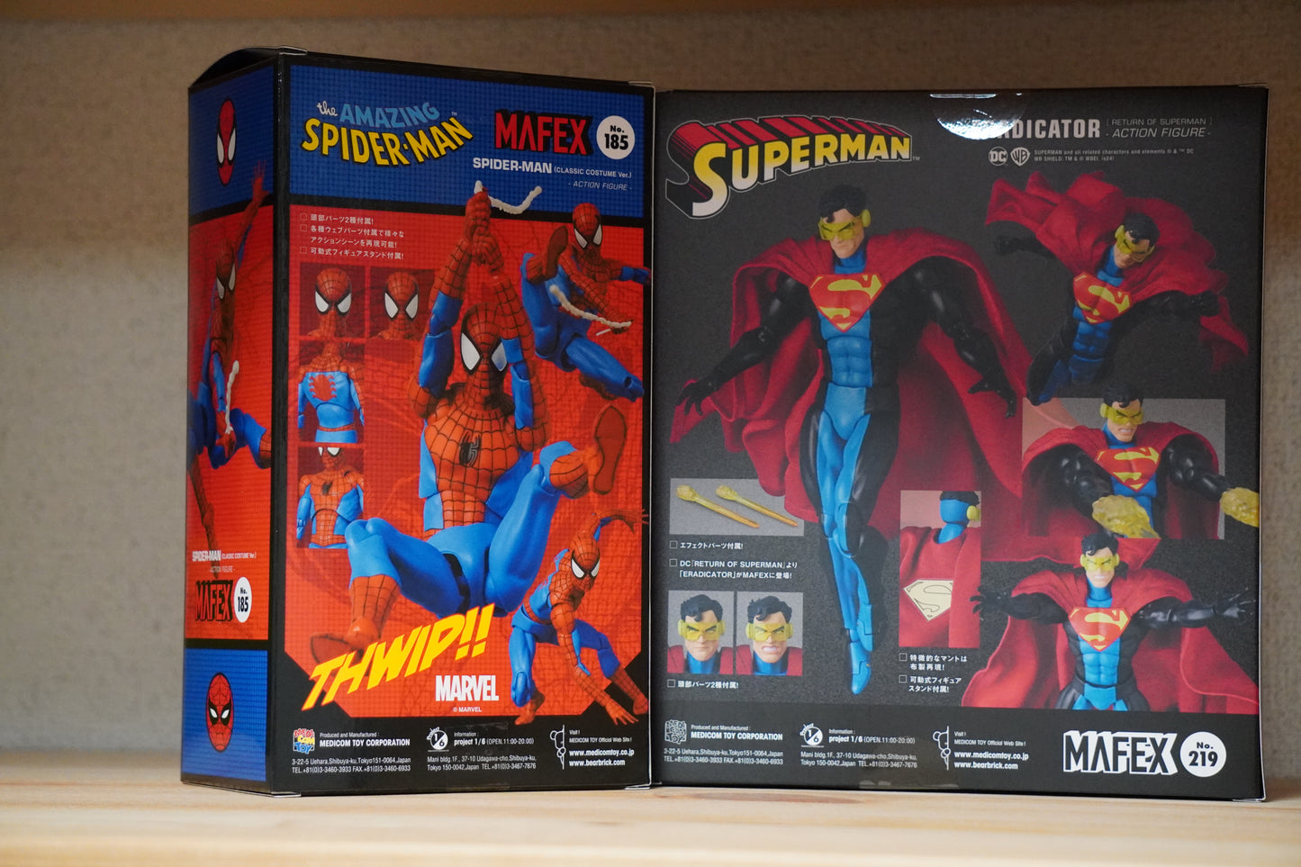 MAFEX Eradicator (Return of Superman) & No.185 Spider-Man (Classic Ver.) Figure