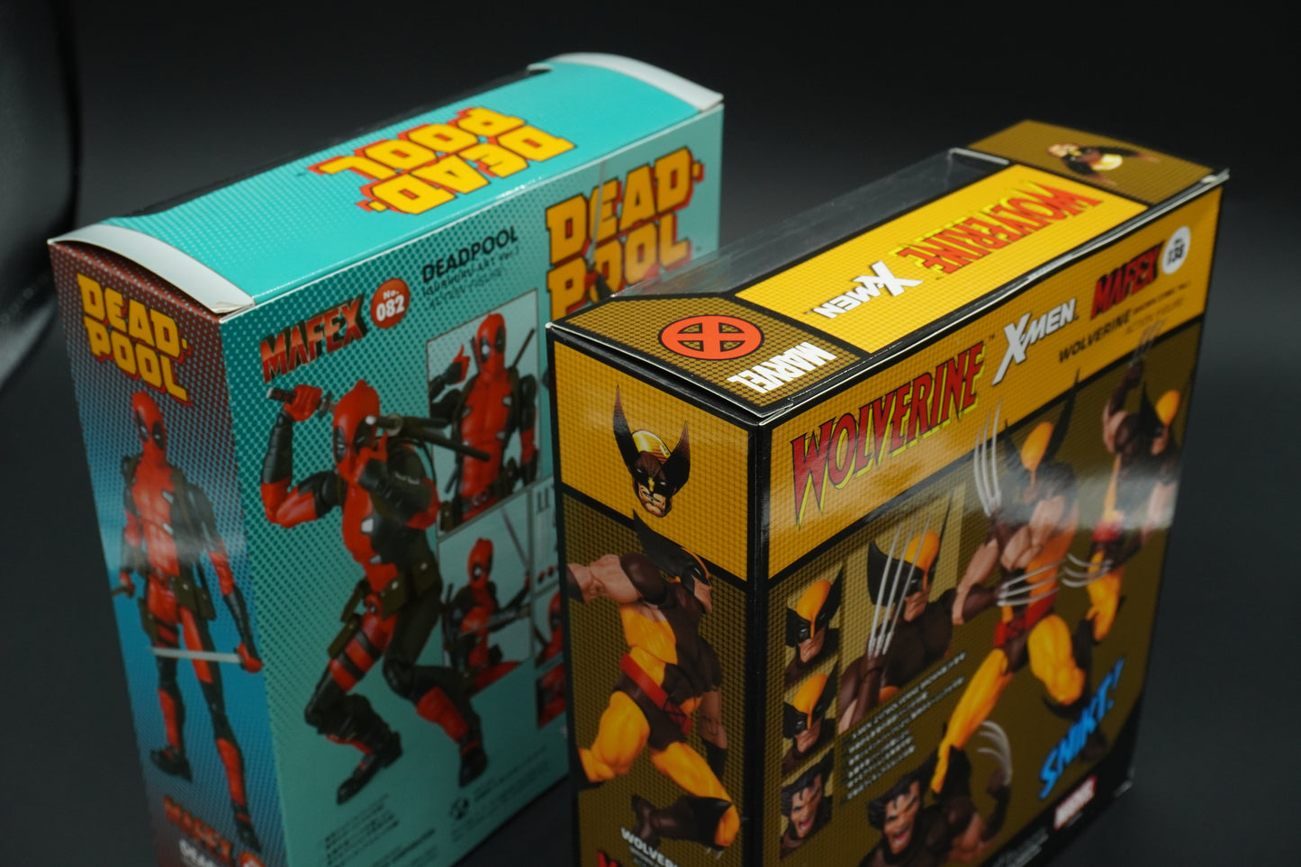 MAFEX No.138 Wolverine Brown Comic Ver & No.082 Deadpool Gurihiru Art Set JAPAN