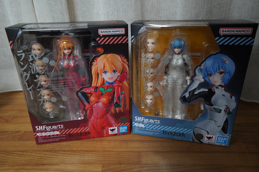S.H.Figuarts Rei Ayanami & Shikinami Asuka Langley Evangelion 2-Set Bandai Japan