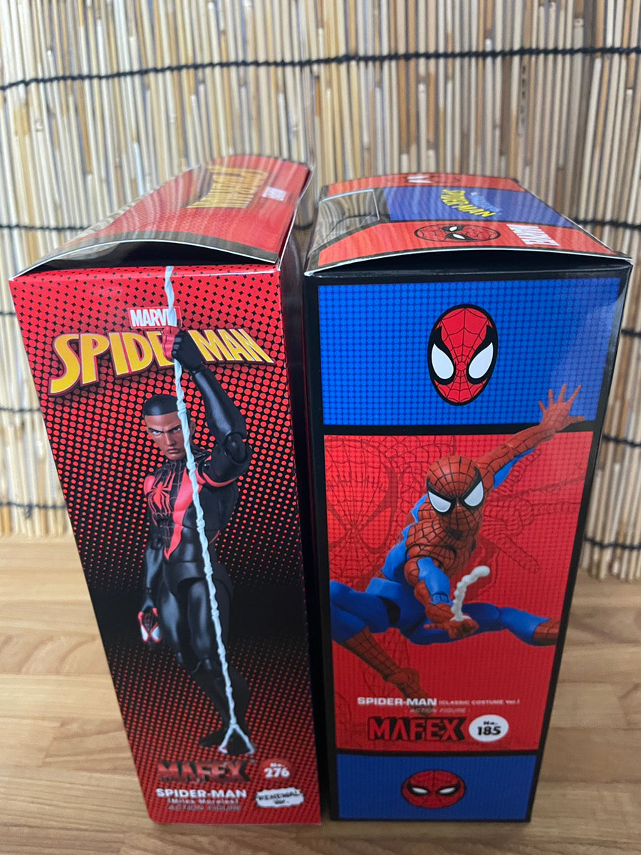 MAFEX SPIDER-MAN Miles Morales & Classic Ver. No.276 No.185 Figures MEDICOM TOY