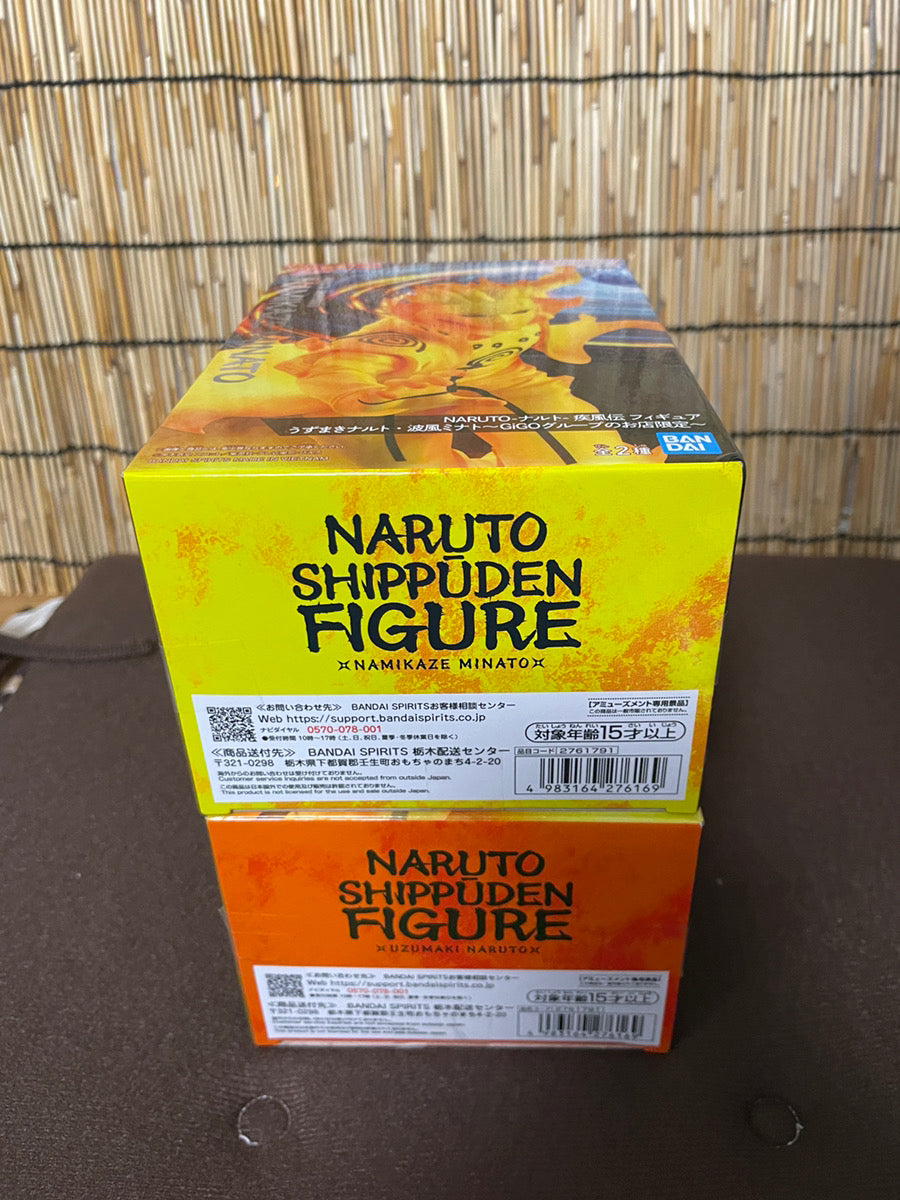 Naruto GiGO Limited Figure Uzumaki Naruto Namikaze Minato Set from Japan