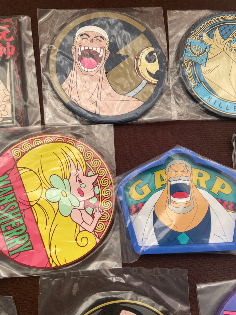One Piece Character Rubber Coaster Set 10pcs Assort Anime Collection