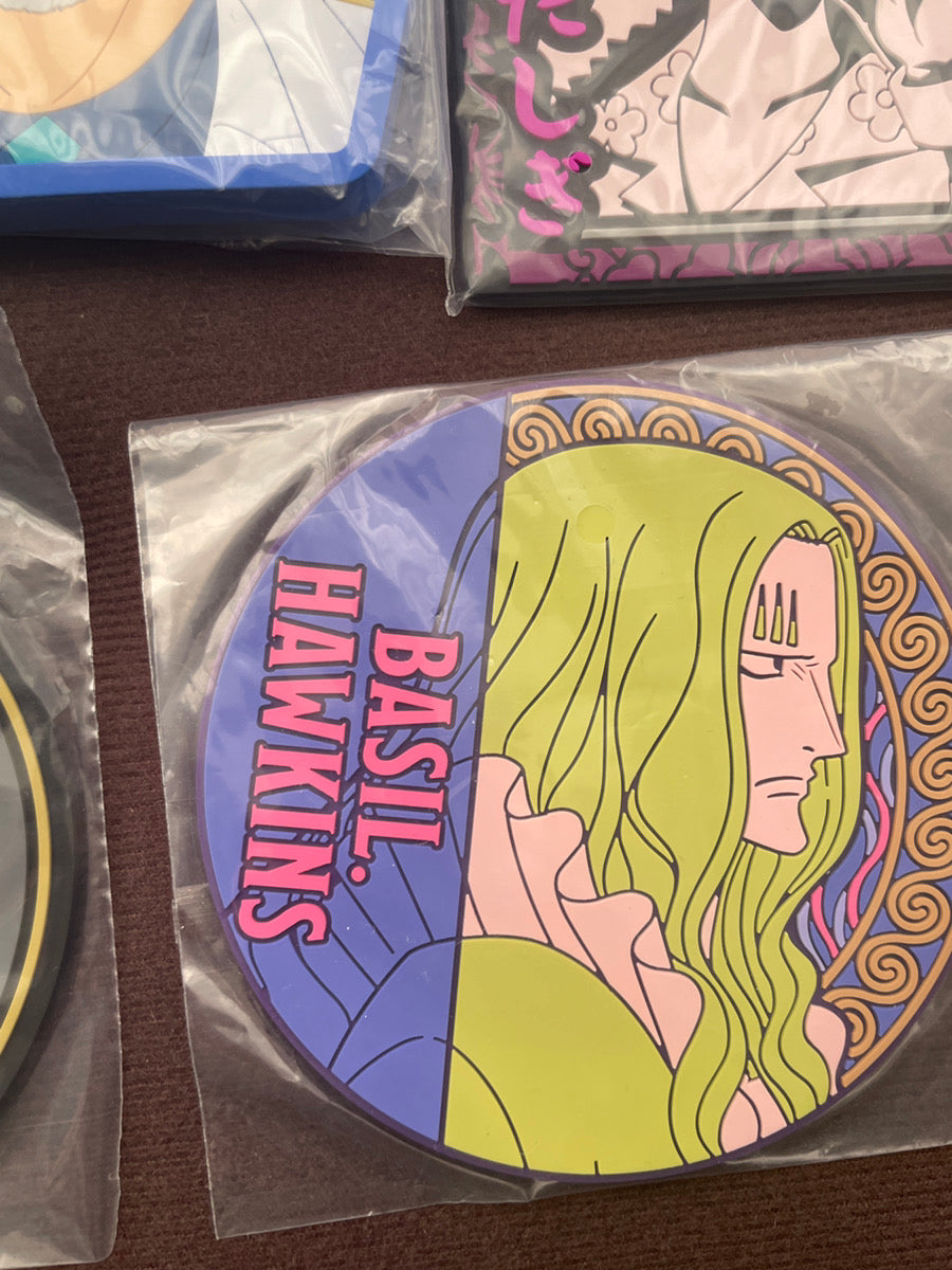 One Piece Character Rubber Coaster Set 10pcs Assort Anime Collection