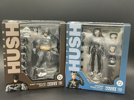 Medicom Toy MAFEX No.123 Catwoman HUSH Ver. and No.126 Batman HUSH Black Figure