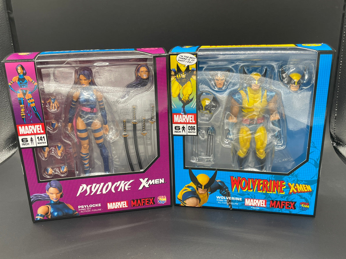 MAFEX Psylocke No.141 Wolverine No.096 X-Men Comic Ver Figure Set from Japan
