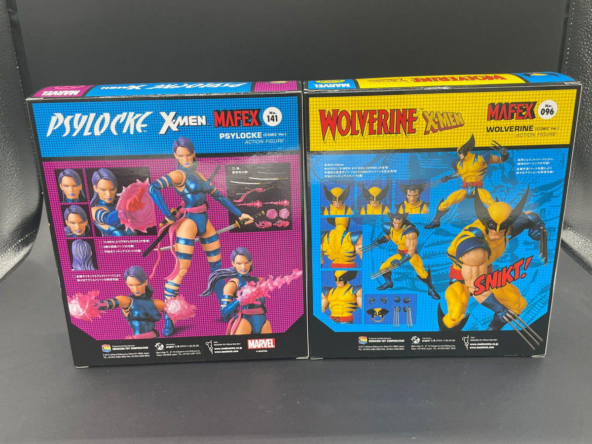 MAFEX Psylocke No.141 Wolverine No.096 X-Men Comic Ver Figure Set