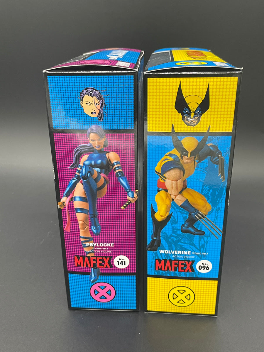 MAFEX Psylocke No.141 Wolverine No.096 X-Men Comic Ver Figure Set from Japan