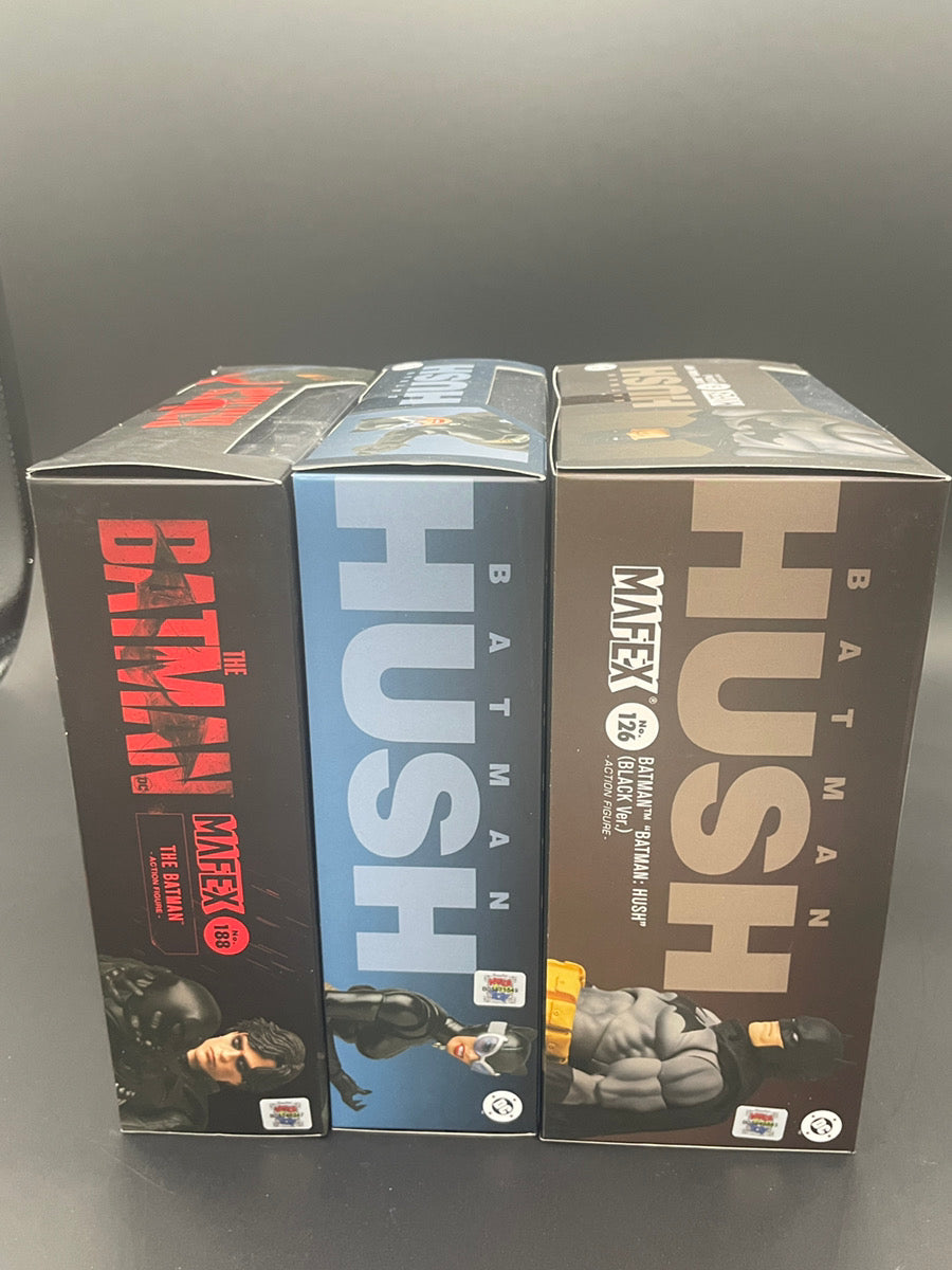 MAFEX Batman Bundle No188 The Batman No126 Batman HUSH Black No123 Catwoman HUSH