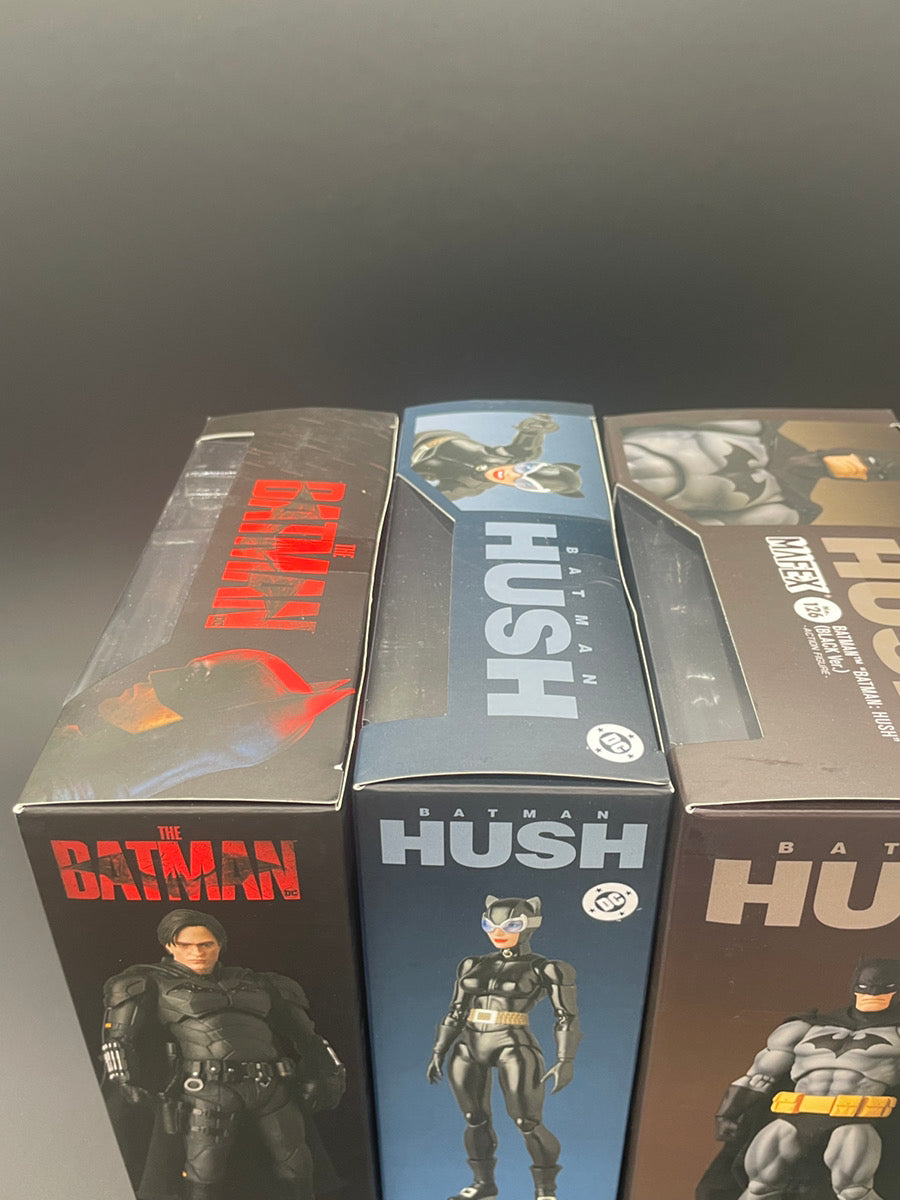 MAFEX Batman Bundle No188 The Batman No126 Batman HUSH Black No123 Catwoman HUSH