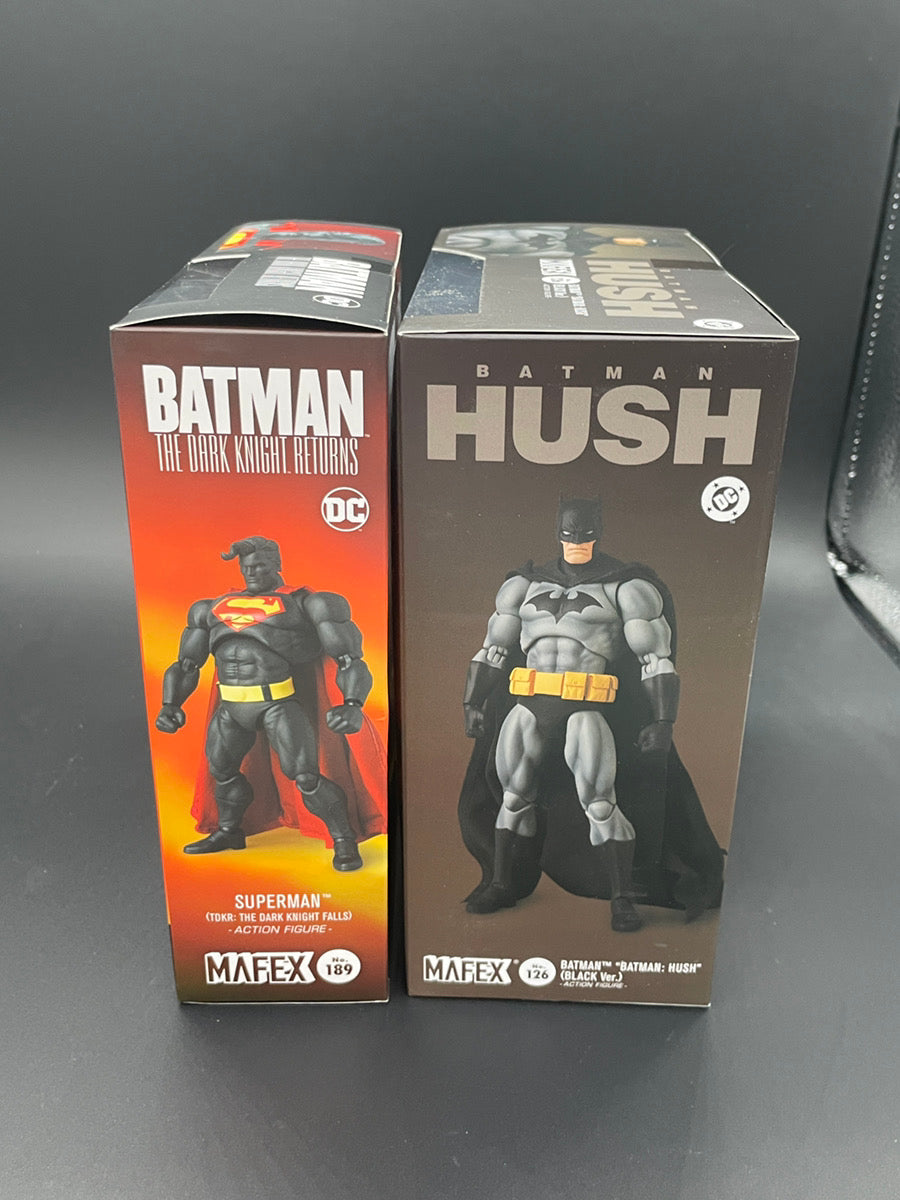 MAFEX No.189 Superman TDKR Dark Knight Falls No.126 Batman HUSH Black Version Set
