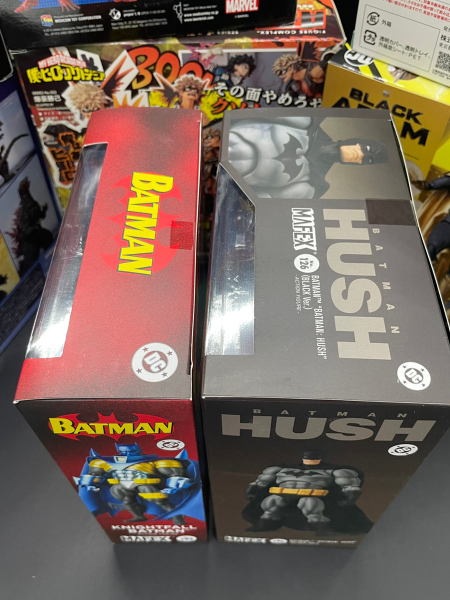 MAFEX No.126 Hush Batman Black Ver & No.144 Knightfall Batman Figures from Japan