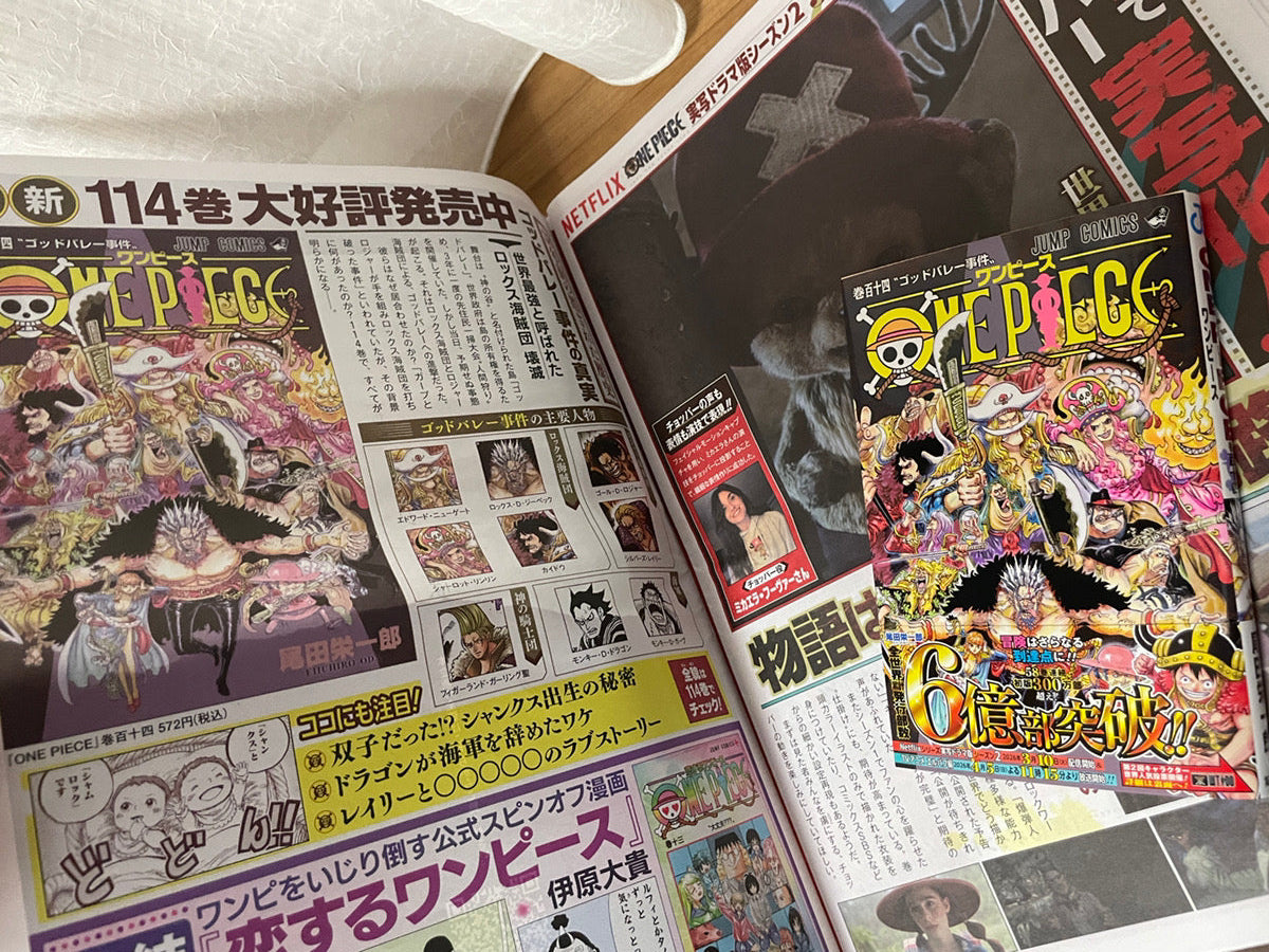 ONE PIECE Vol.114 Eiichiro Oda 600 Million Copies Commemorative Extra Newspape