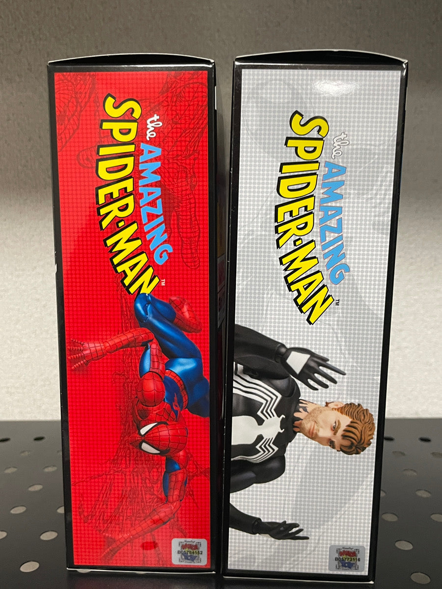MAFEX No.075 Spider-Man Comic Ver No.147 Black Costume Figures Set Marvel JAPAN