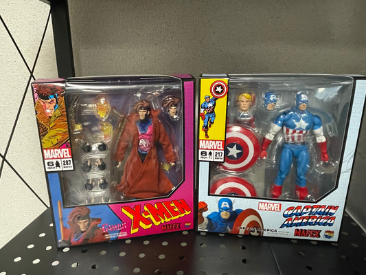 MAFEX X-MEN Gambit No.287 & Captain America No.217 Marvel Figure Set Japan