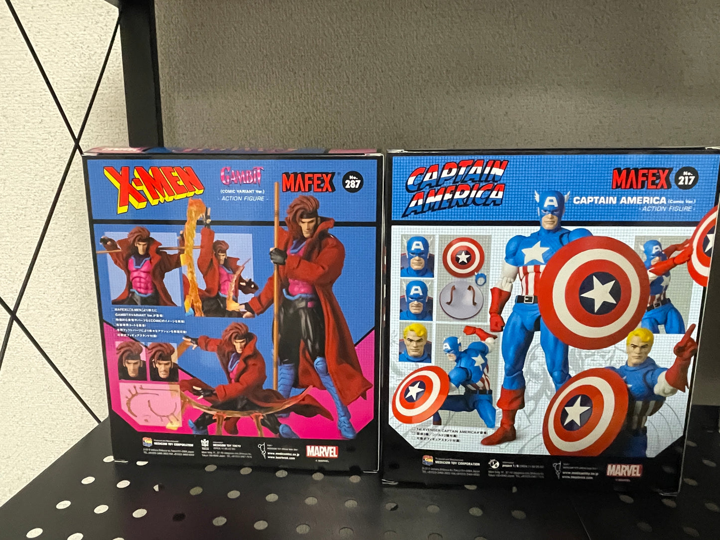 MAFEX X-MEN Gambit No.287 & Captain America No.217 Marvel Figure Set Japan