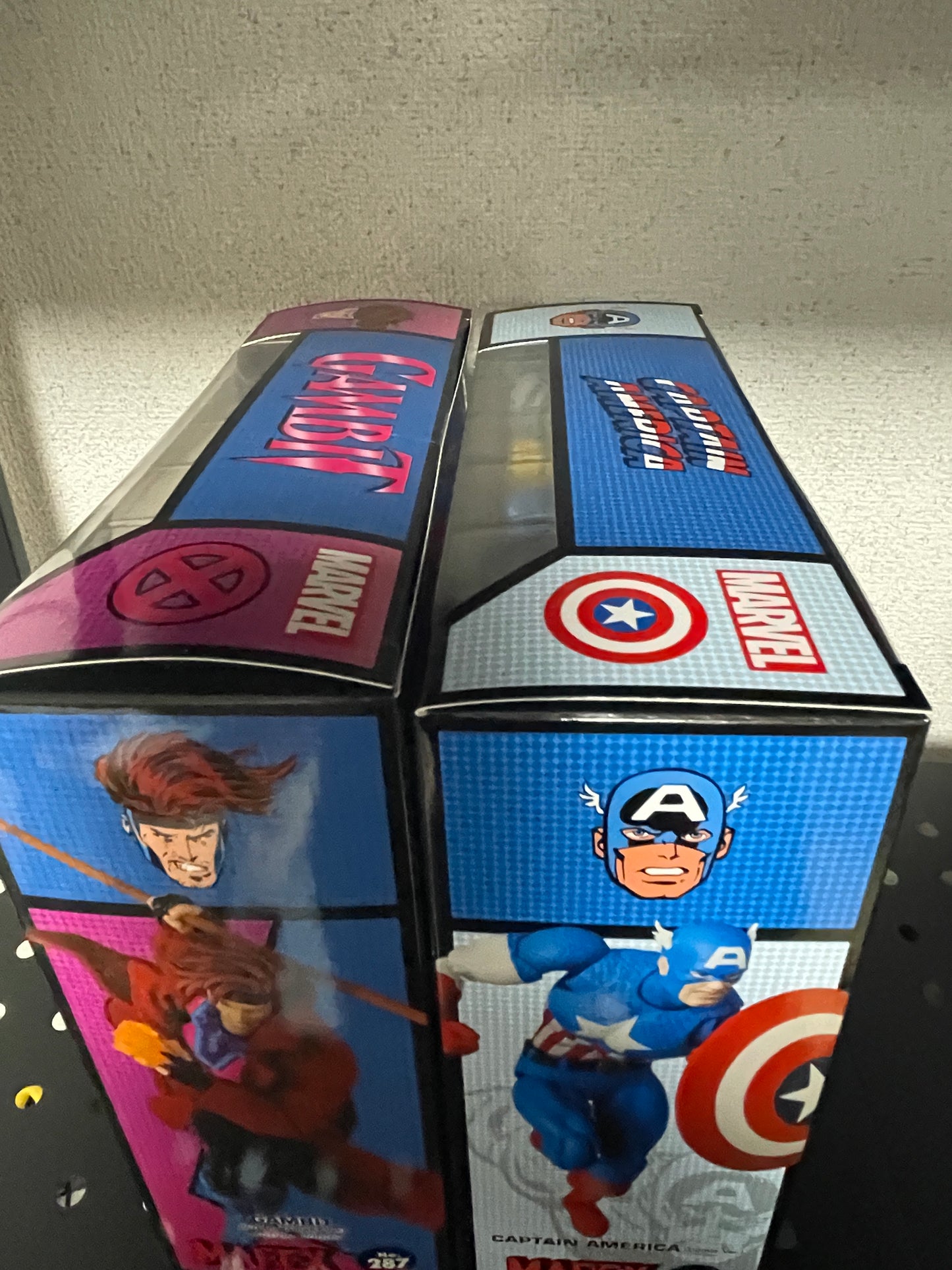 MAFEX X-MEN Gambit No.287 & Captain America No.217 Marvel Figure Set Japan