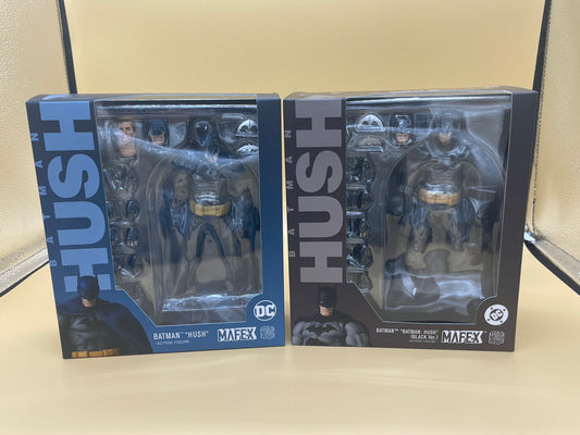 MAFEX Batman HUSH No.105 Blue Ver. & No.126 Black Ver. Action Figure 2 Set DC