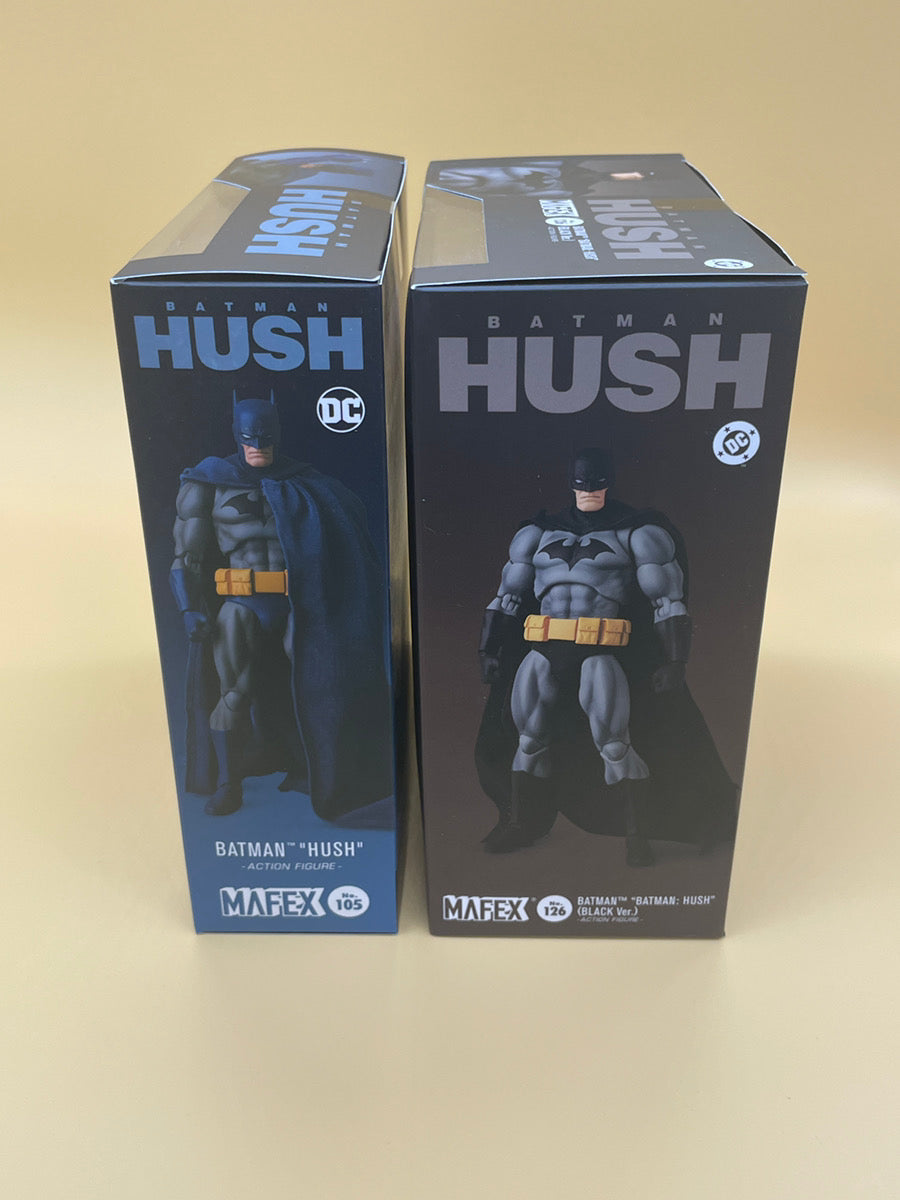 MAFEX Batman HUSH No.105 Blue Ver. & No.126 Black Ver. Action Figure 2 Set DC