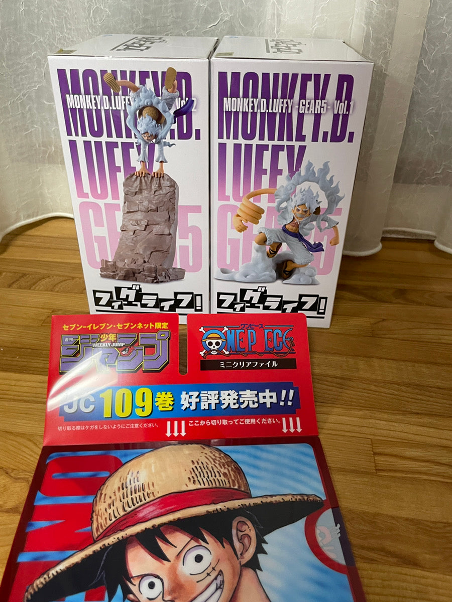 One Piece Fig Life! Gear 5 Luffy vol.1 Pen Stand & vol.2 Smartphone Stand