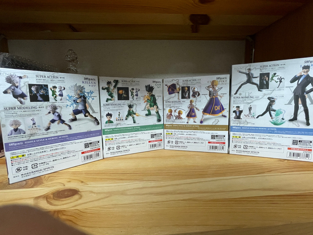 S.H.Figuarts HUNTER x HUNTER Figure Gon Killua Leorio Kurapika Set Of 4 JAPAN