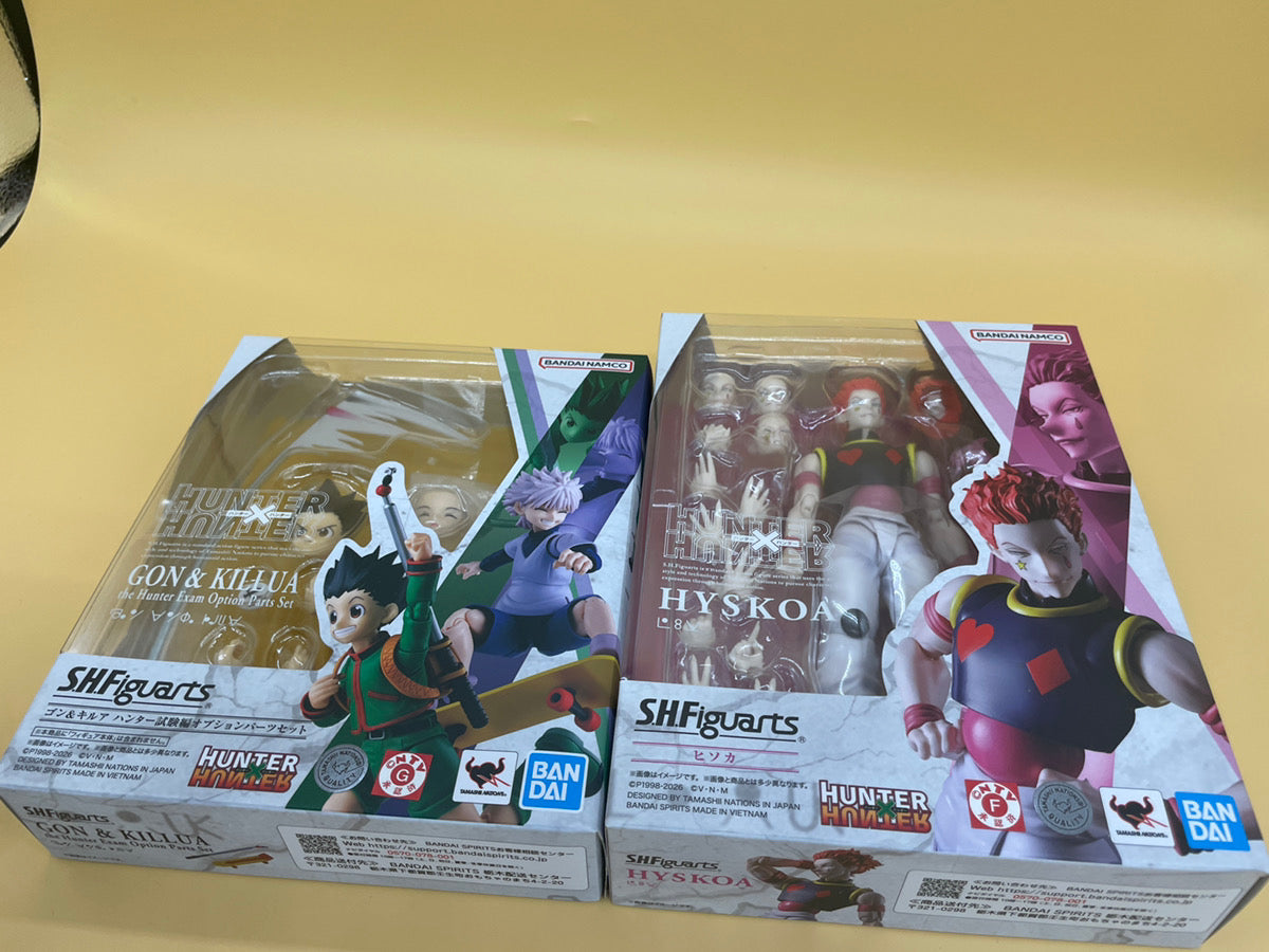 S.H.Figuarts Hunter x Hunter Gon & Killua Option Parts Set + Hisoka 2 Set Japan
