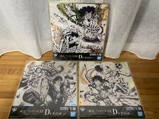 One Piece Ichiban Kuji Shikishi Art Board 3-Piece Set ①