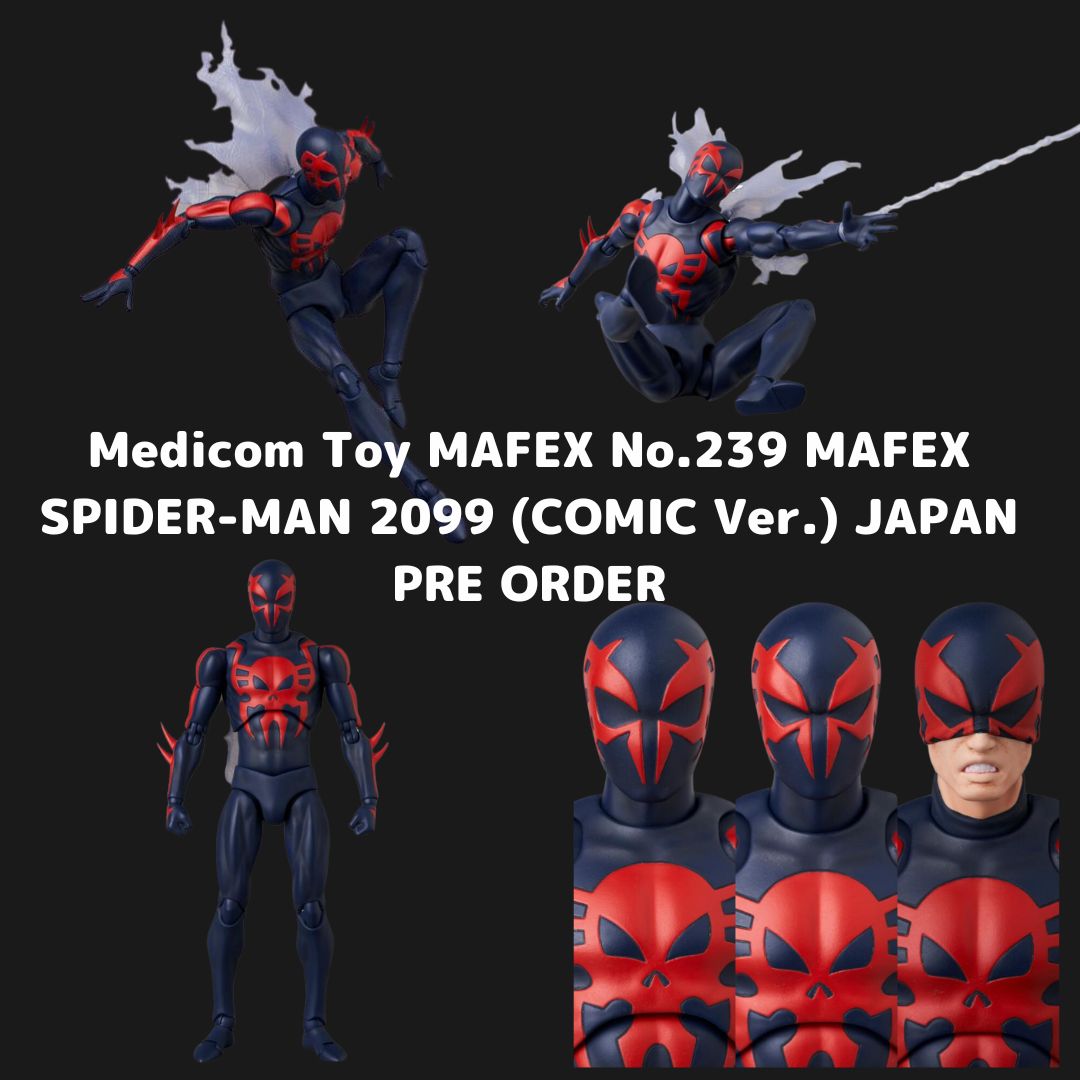 Medicom Toy MAFEX No.239 MAFEX SPIDER-MAN 2099 (COMIC Ver.) JAPAN PRE ORDER 2025.2