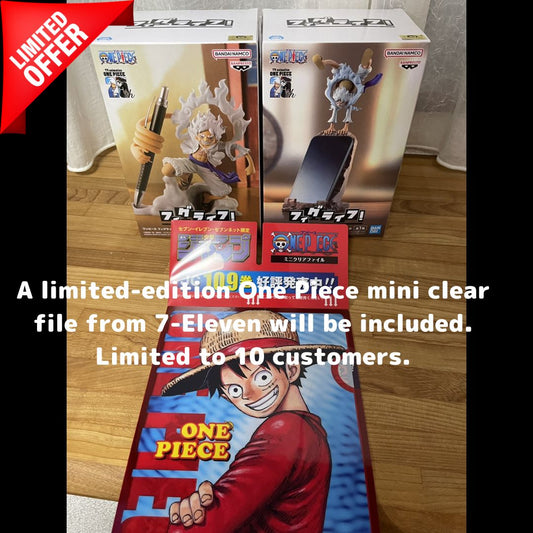 One Piece Fig Life! Gear 5 Luffy vol.1 Pen Stand & vol.2 Smartphone Stand