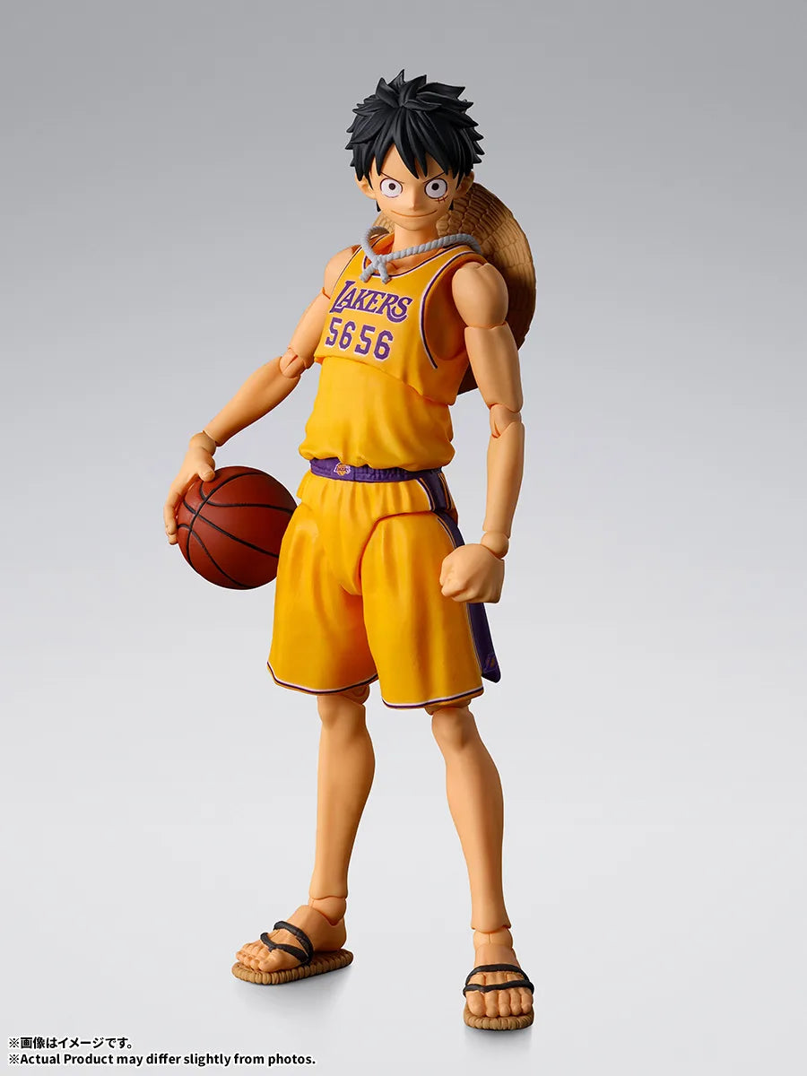 Bandai S.H.Figuarts ONE PIECE NBA Monkey D Luffy Los Angeles Lakers Figure Japan