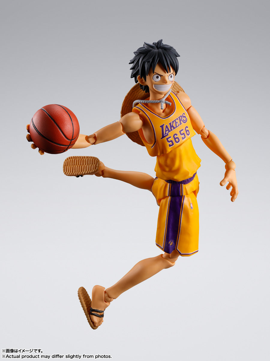 Bandai S.H.Figuarts ONE PIECE NBA Monkey D Luffy Los Angeles Lakers Figure Japan