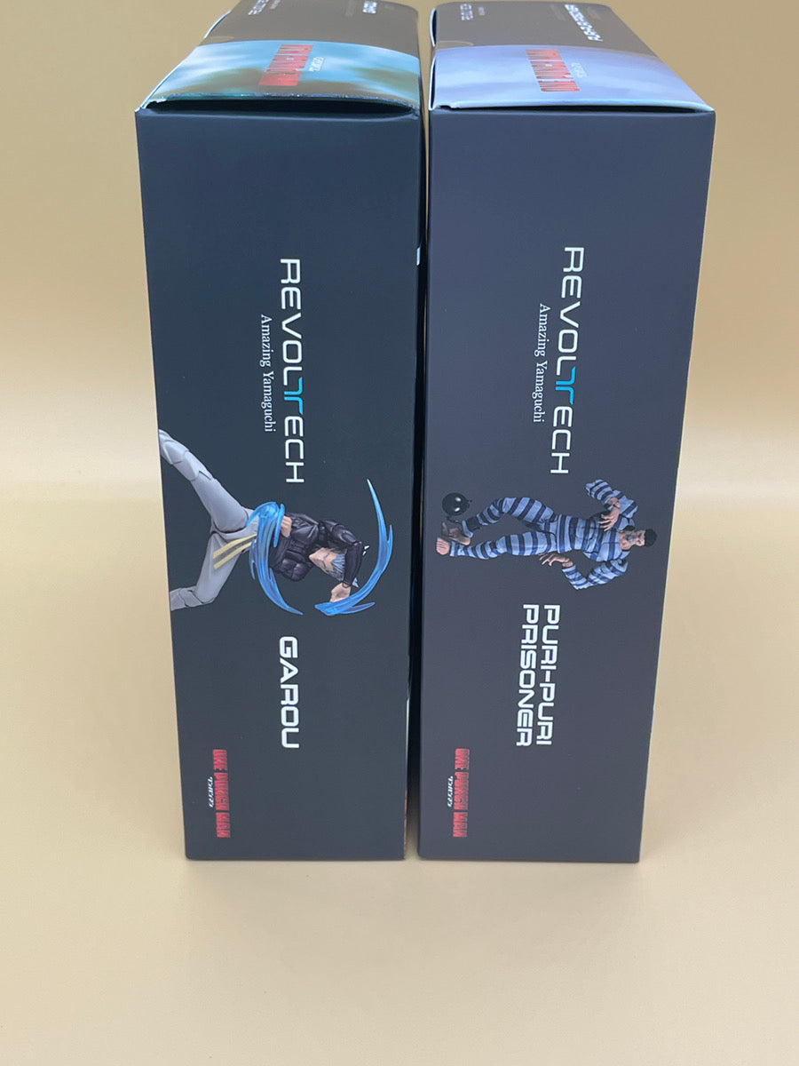 Revoltech Amazing Yamaguchi Garou & Puri-Puri Prisoner One Punch Man 2-Figure Set Kaiyodo Japan