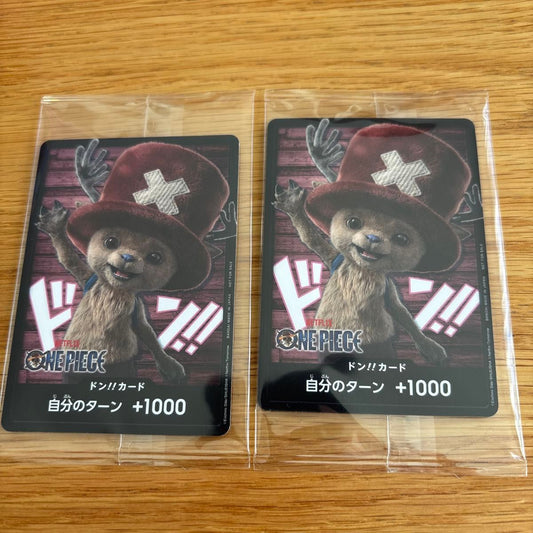Set of 2 DON!! Tony Tony Chopper Netflix Promo ONE PIECE Card Game CCG Japanese