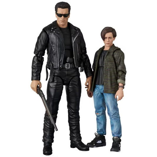 MEDICOM TOY MAFEX No.280 T-800 T2 Ver. & John Connor Terminator 2 Action Figures