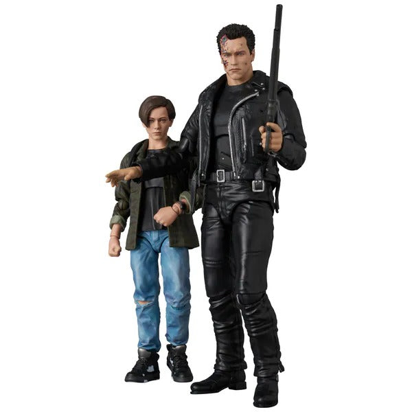 MEDICOM TOY MAFEX No.280 T-800 T2 Ver. & John Connor Terminator 2 Action Figures