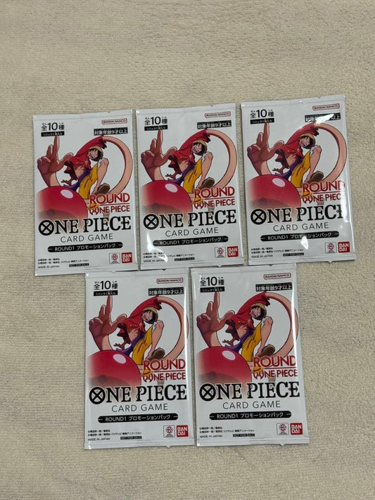 ONE PIECE Card Game ROUND1 Promotion Pack 5 Sealed Packs Japanese 2026
