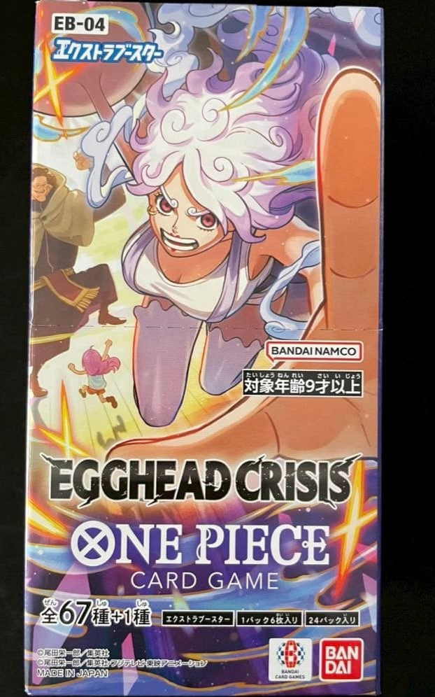 Bandai ONE PIECE Card Game Extra Booster EGGHEAD CRISIS [EB-04] Booster Box (24 Packs)