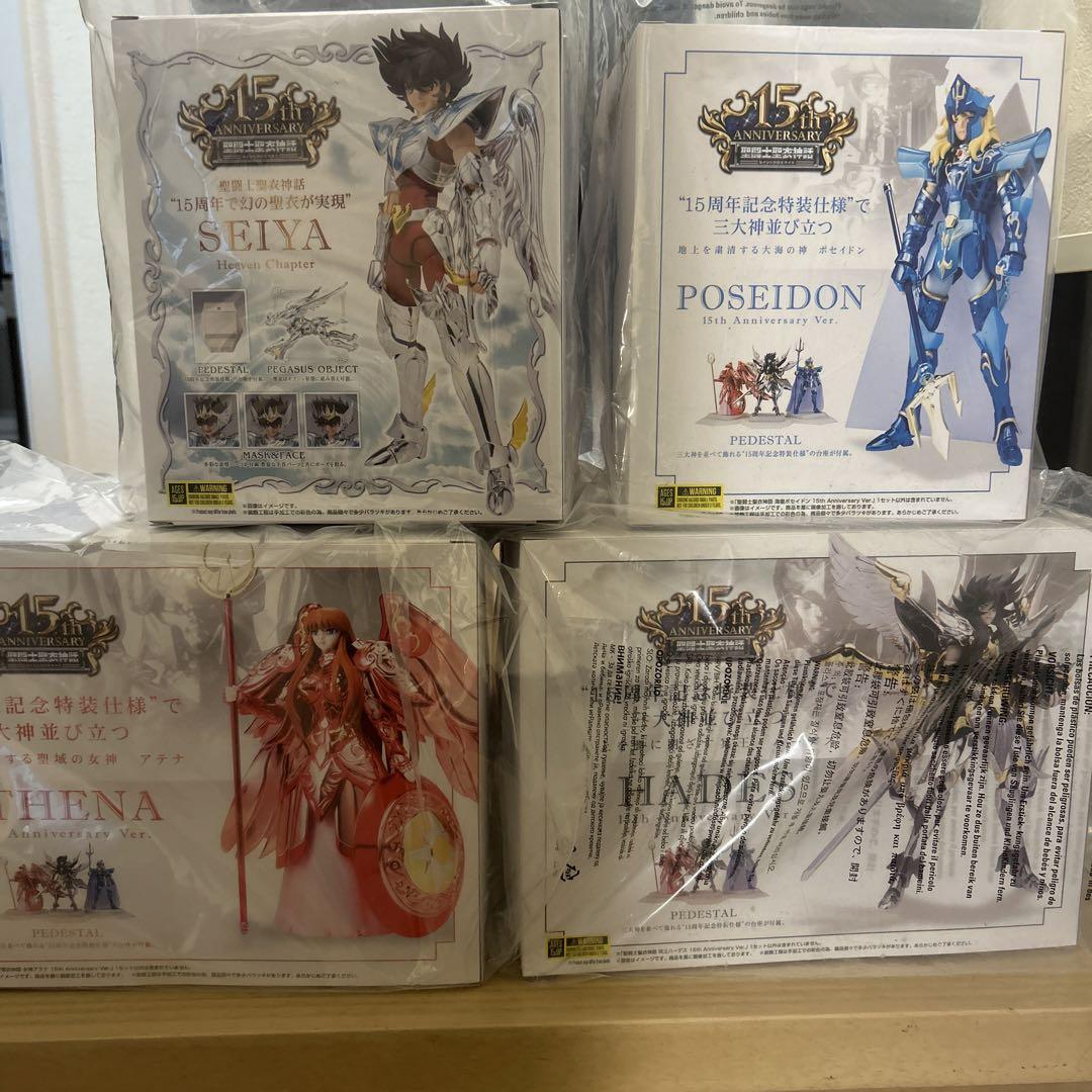 Saint Cloth Myth 15Th Anniversary Athena Hades Poseidon Seiya 4-Piece ...