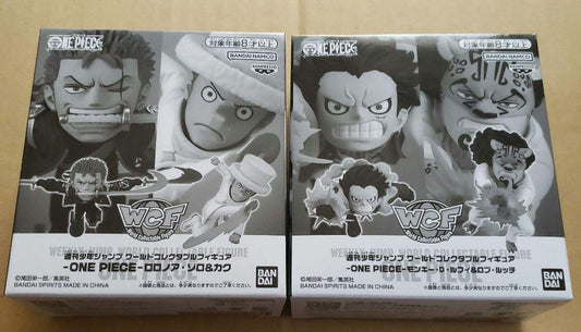 One Piece WCF Luffy vs Rob Lucci & Zoro vs Kaku Jump Prize Figure Set Japan