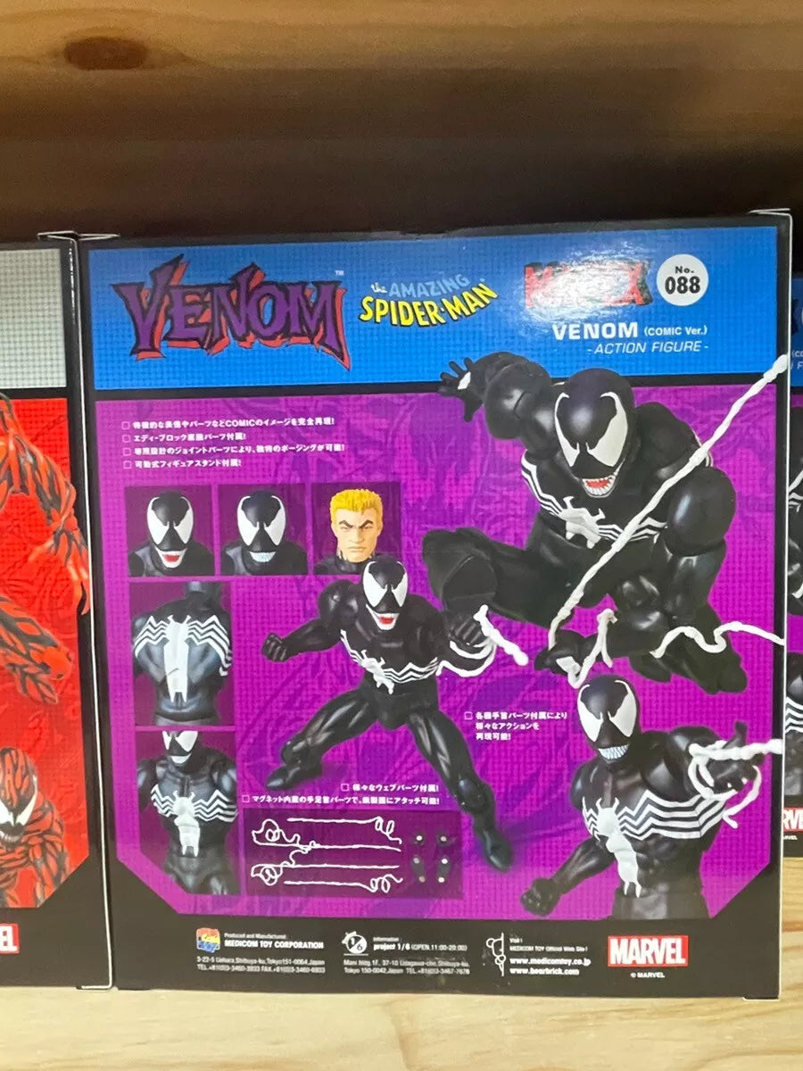 MAFEX No.088 Venom & No.118 Carnage Comic Versions Restocking Late November 2024