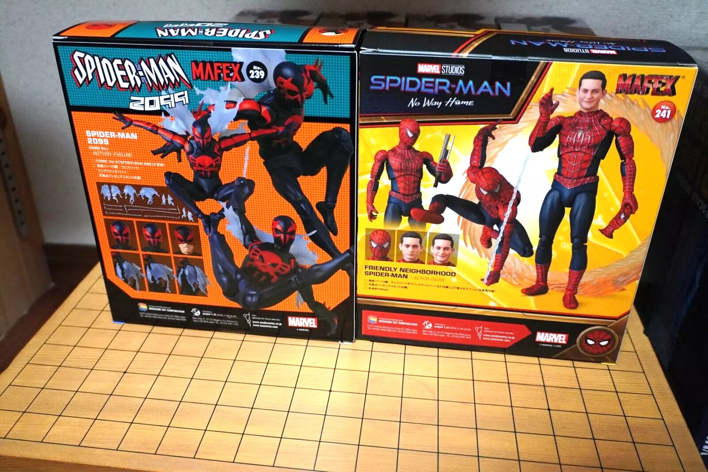 MAFEX No.239 & 241 Spider-Man 2099 & Friendly Neighborhood Action Figures
