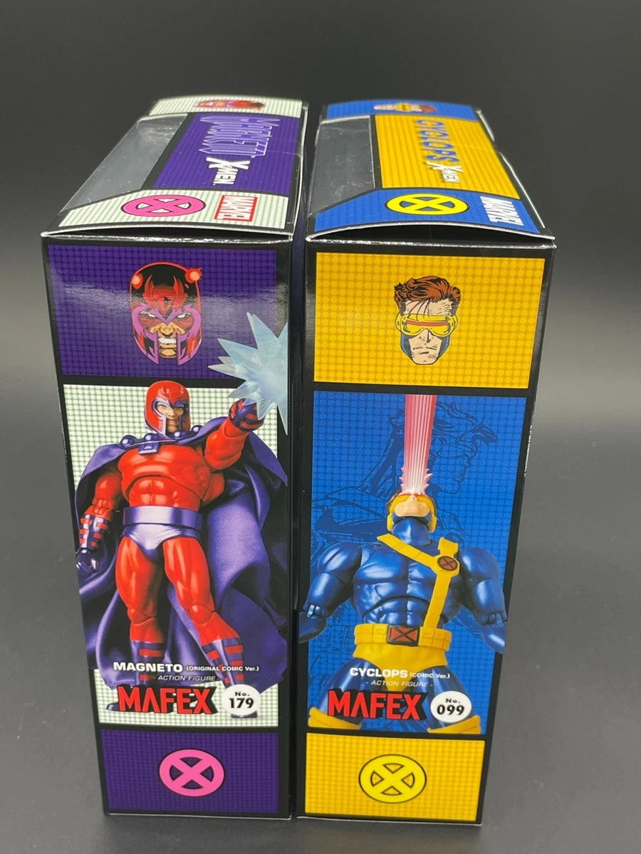 MAFEX Cyclops No.099 & Magneto No.179 X-Men Comic 6-Inch Action Figure Set JAPAN