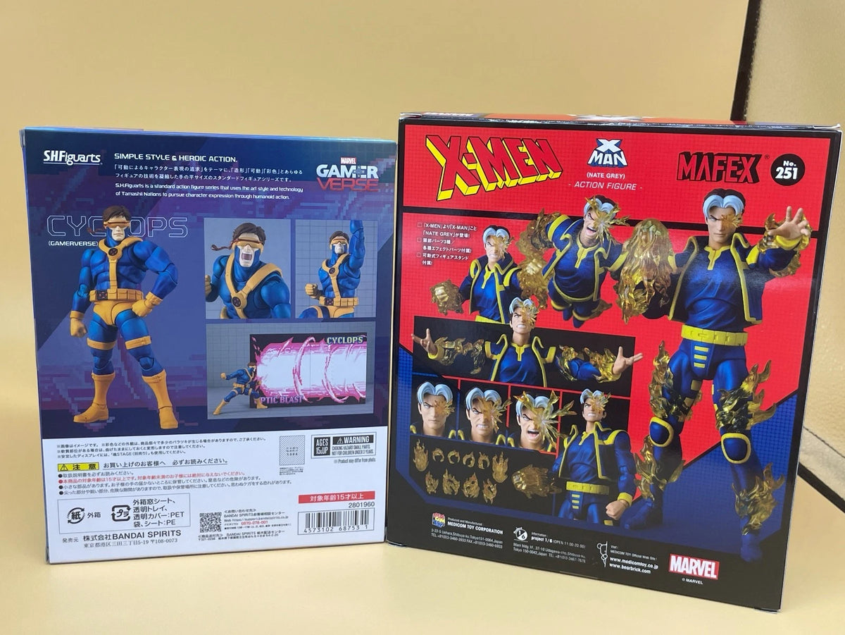 S.H.Figuarts Cyclops Gamerverse & MAFEX X-Man Nate Grey Figure Set from Japan