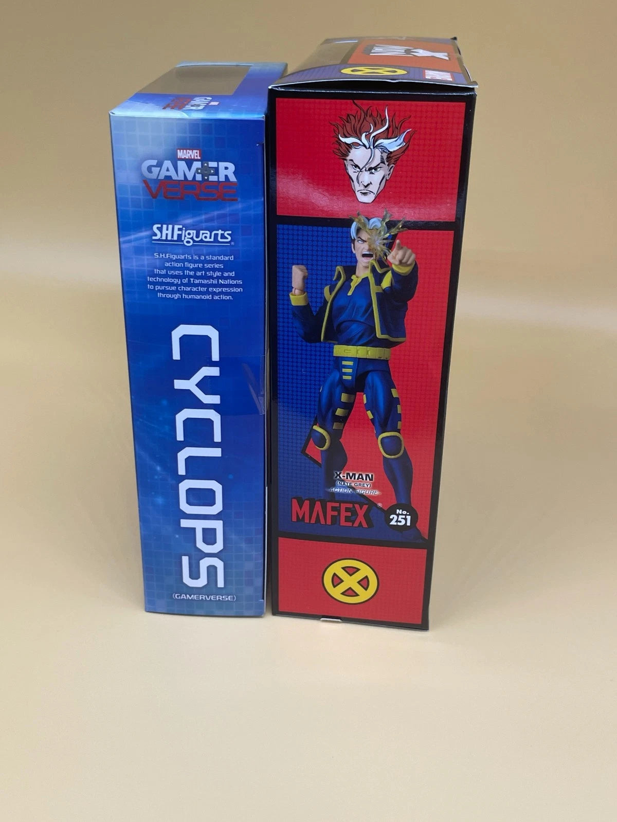S.H.Figuarts Cyclops Gamerverse & MAFEX X-Man Nate Grey Figure Set from Japan