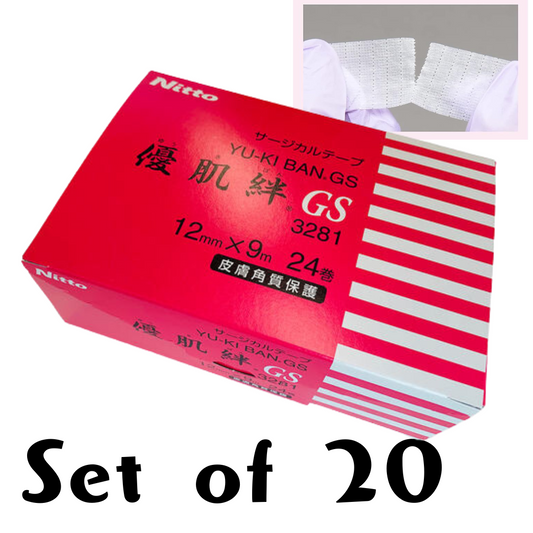 Nitoms Yu-ki ban GS 12mm x 9m Surgical Medical Tape 24 Rolls 3281 ×20