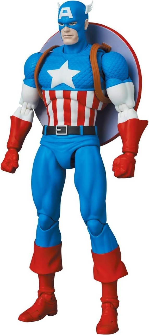 MEDICOM TOY MAFEX No.217 Captain America Comic Ver. Action Figure JAPAN