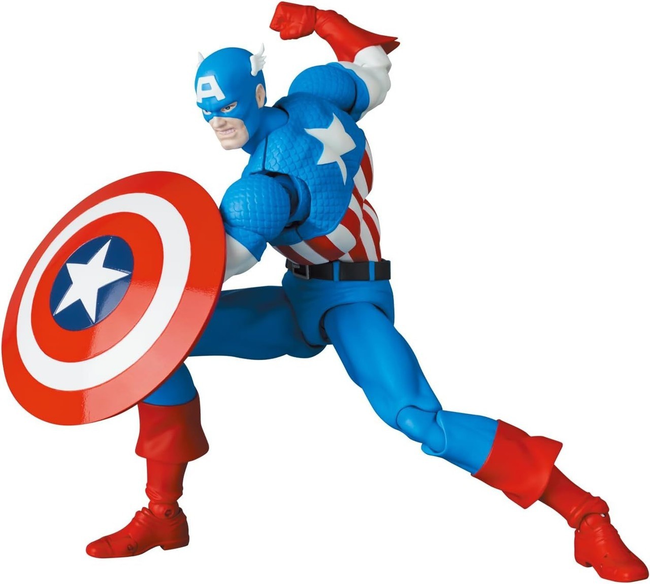 MEDICOM TOY MAFEX No.217 Captain America Comic Ver. Action Figure JAPAN